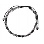 Bracelet Quartz Tourmaline et Hématite