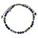 Bracelet Bicolore - Turquoise Africaine, Lapis Lazuli et Argent 925