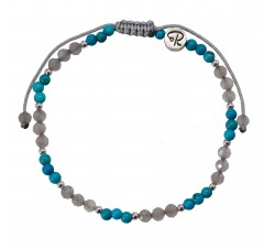 Bracelet Bicolore - Turquoise et Labradorite