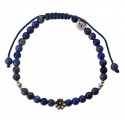 Bracelet Fleur - Lapis lazuli et Argent
