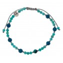 Bracelet Azur - Amazonite, Apatite et Argent 925