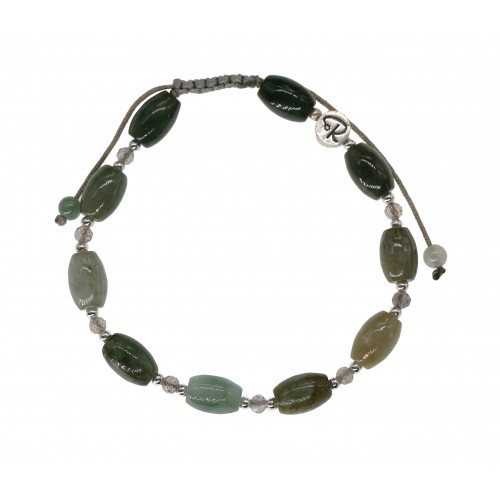 Bracelet Epona - Jade Vert et Argent 925