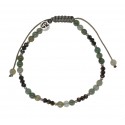 Bracelet Bicolore - Jade Vert et Argent 925
