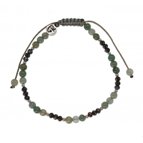 Bracelet Bicolore - Jade Vert et Argent 925