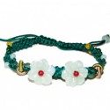 Bracelet Double Fleur - Vert