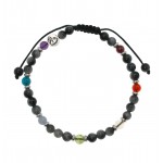 Bracelet Sahasrara - Quartz Oeil de Chat et 7 Chakras