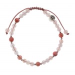 Bracelet Quinta - Morganite, Rhodchrosite et Argent 925