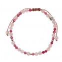 Bracelet Inconditionnel en Quartz Rose et Rhodonite