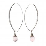 Boucles d'oreille pendantes en Quartz Rose