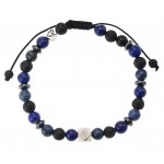 Bracelet Baby Presley - Dumortiérite, Lapis Lazuli, Pierre de Lave et Argent 925