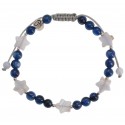 Bracelet Étoile Filante - Cyanite, Agate Blue Lace et Argent 925