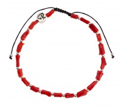 Bracelet Coralie - Corail Rouge et Argent 925