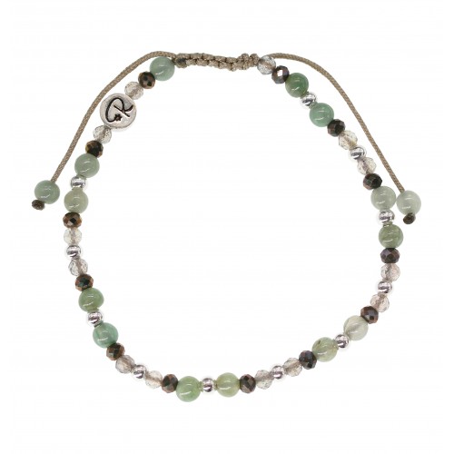 Bracelet Trinidad - Jade Vert, Pyrite, Labradorite et Argent 925
