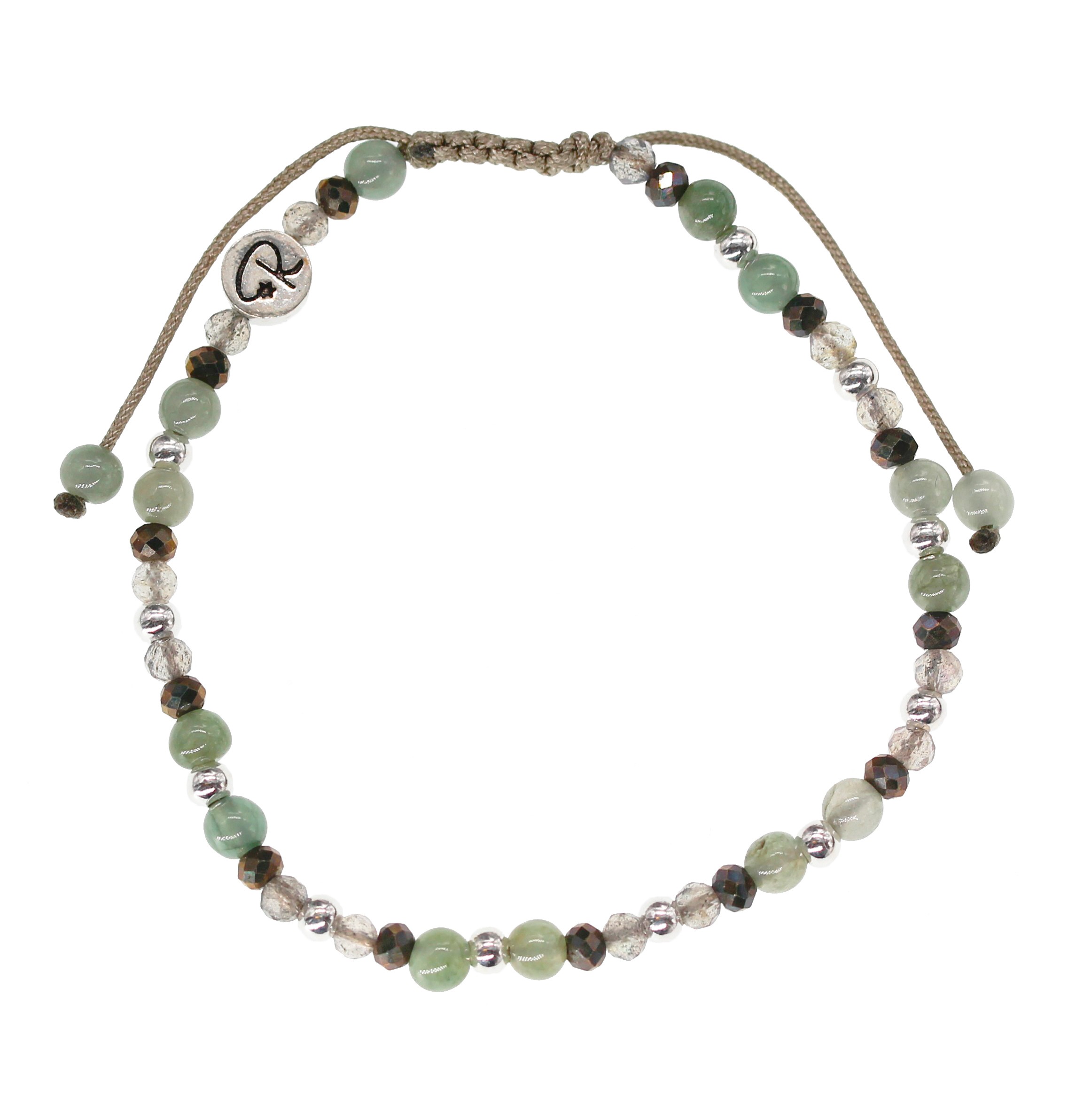 Bracelet en Jade vert | Moonstone Pendant