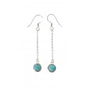 Boucles d'Oreilles Larimar et Argent 925