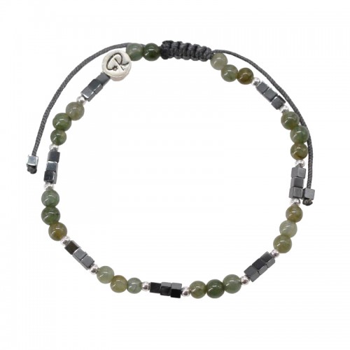 Bracelet Bicolore - Jade, Hématite et Argent 925