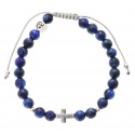 Bracelet CHrist en Grenat et Argent 925