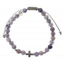 Bracelet CHrist en Grenat et Argent 925