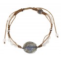 Bracelet Turtle - Labradorite, Pierre de Lune et A925