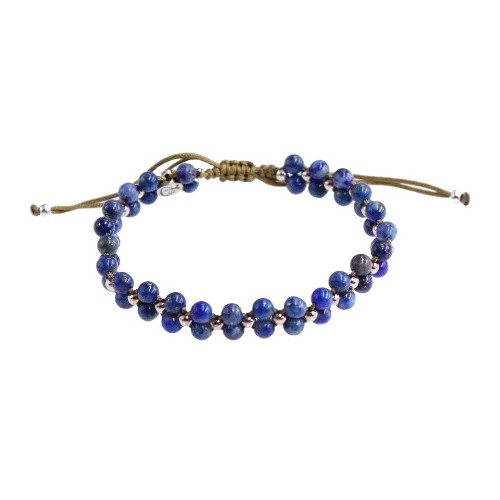 Bracelet volupté en Lapis Lazuli et argent 925