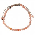 Bracelet Profond en Pierre de Lune Rose