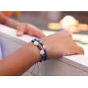 Bracelet Enfant "Étoile Filante" - Lapis Lazuli et Agate blue lace et Argent 925