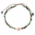 Bracelet Pearl - Turquoise Africaine, Perle de Culture et Argent 925
