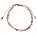Bracelet Pearl - Agate Botswana, Perle de culture et Argent 925