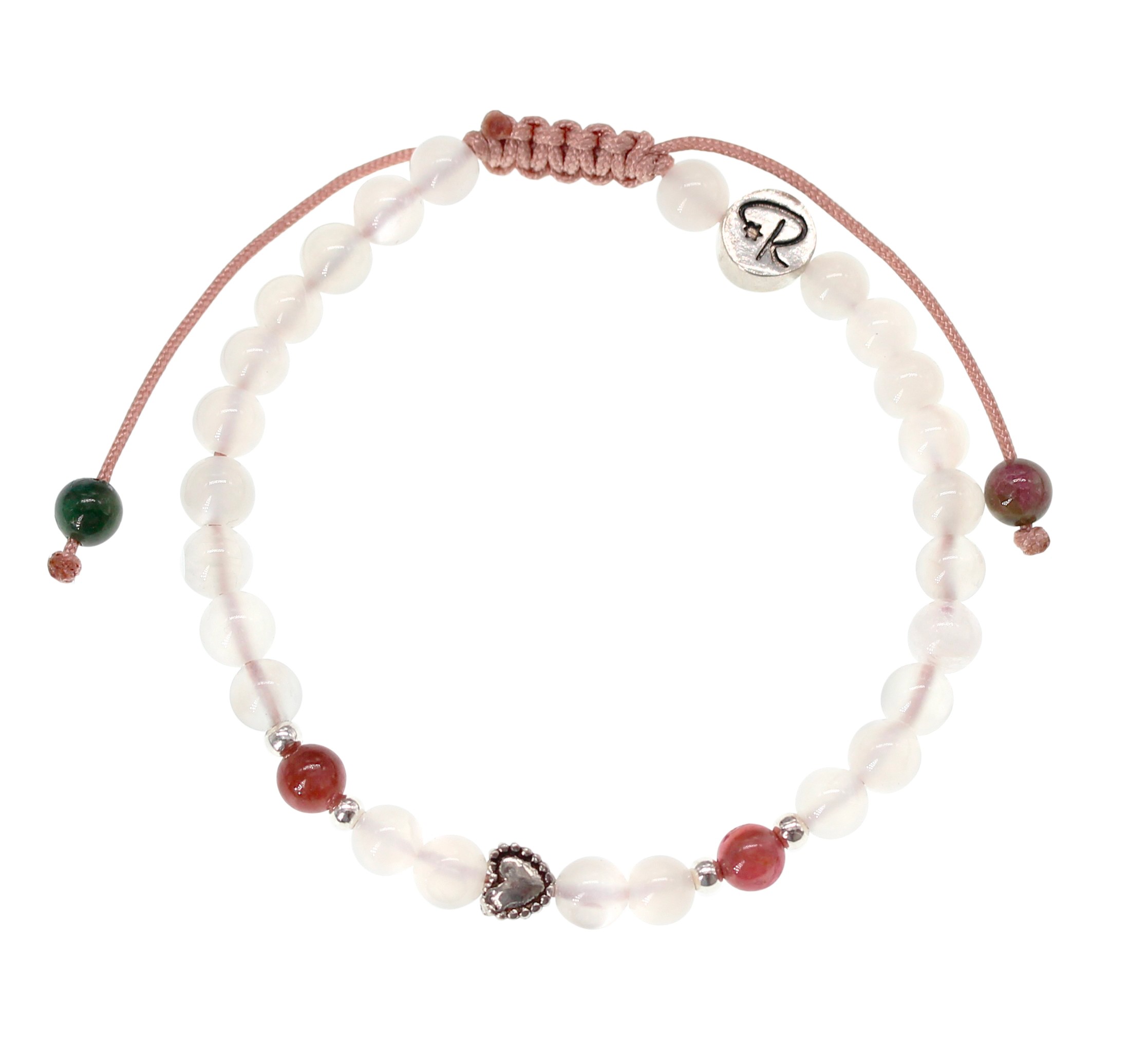 Bracelet enfant Rhodonite en pierre naturelle perle 6mm décor et