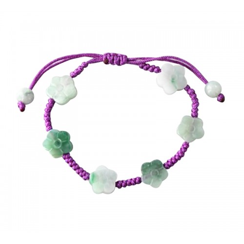 Bracelet Marguerite en jade vert