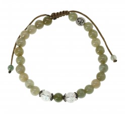 Bracelet "Myrona" - Jade, Quartz Aura et Argent 925