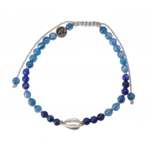 Bracelet Cordélia - Cyanite, Lapis Lazuli et Argent 925