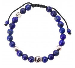 Bracelet Yin & Yang - Lapis lazuli