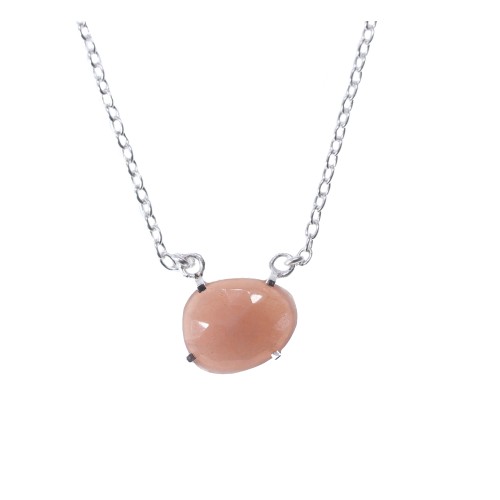 Collier en Pierre de Lune Rose