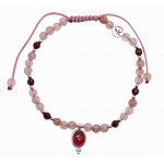 Bracelet Lumière - Quartz Fraise, Grenat et Argent 925