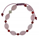Bracelet Pop'Art - Quartz Rose Cornaline et Argent 925