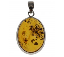 Pendentif en Ambre et Argent