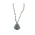 Collier Bouddha rieur en Jade blanc