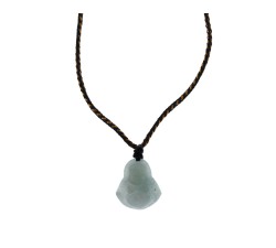 Collier petit Bouddha rieur en Jade blanc