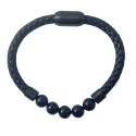 Bracelet Homme Sköra Onyx et Cuir