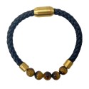 Bracelet Homme Sköra Oeil de Tigre et Cuir