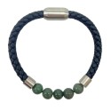 Bracelet Homme Sköra Jade et Cuir