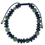 Bracelet Fusion en Pierre de Lave et Jade Vert