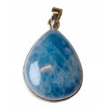 Pendentif Goutte d’Aigue-Marine et Argent 925