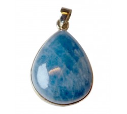 Pendentif Goutte d’Aigue-Marine et Argent 925