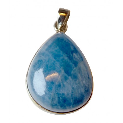 Pendentif Goutte d’Aigue-Marine et Argent 925