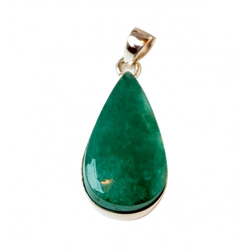 Pendentif Goutte d’Amazonite Vert-Bleu – Élégance Naturelle | Rêve de Jade
