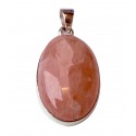 Pendentif Morganite Ovale Serti Clos Argent – Rose Doux | Rêve de Jade