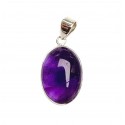 Pendentif Sérénité Ovale en Améthyste – Violet Profond | Rêve de Jade