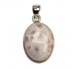 Pendentif Thomsonite Serti Clos Argent 925 – Énergie et Élégance | Rêve de Jade